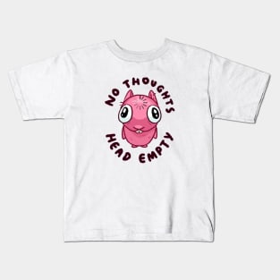 No thoughts head empty meepit Kids T-Shirt